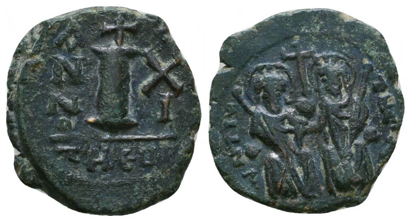 JUSTIN II. 565-578 AD. Æ Half Follis

Weight: 3.3 gr
Diameter: 18 mm