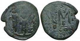 JUSTIN II. 565-578 AD. Æ Follis Countermark.

Weight: 10.9 gr
Diameter: 31 mm