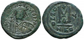 MAURICE TIBERIUS. 582-602 AD. Æ Follis

Weight: 12.5 gr
Diameter: 30 mm