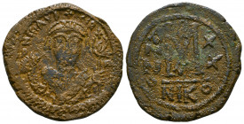MAURICE TIBERIUS. 582-602 AD. Æ Follis

Weight: 12.9 gr
Diameter: 31 mm