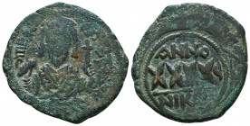 Phocas (602-610). Ae. Follis.

Weight: 12.5 gr
Diameter: 32 mm