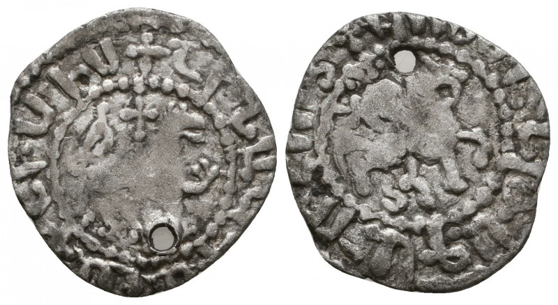 ARMENIA, Cilician Armenia. . 12th -13th C. AR Silver Coin.

Weight: 1.9 gr
Diame...