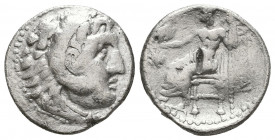 Kings of Macedon. Ale.ander III 'the Great' (336-323 BC). AR Drachm.

Weight: 3.8 gr
Diameter: 16 mm