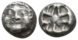 Mysia, Parion AR Drachm. 5th century BC. 

Weight: 3.6 gr
Diameter: 13 mm