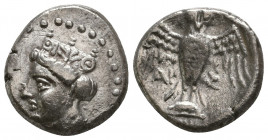 Pontos, Amisos. Late 5th-4th century B.C. AR drachm

Weight: 5.0 gr
Diameter: 16 mm