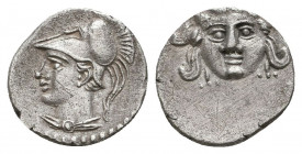 Greek AR Silver Obol, Ca. 350-300 BC..

Weight: 0.7 gr
Diameter: 11 mm