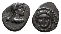 Greek AR Silver Obol, Ca. 350-300 BC..

Weight: 0.6 gr
Diameter: 10 mm