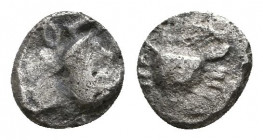 Greek AR Silver Obol, Ca. 350-300 BC..

Weight: 0.3 gr
Diameter: 6 mm