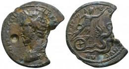 IONIA, League of the Thirteen Cities. Antoninus Pius. AD 138-161. Æ Medallion.
Gillespie Type III, Variety 1. Marcus Claudius Fronto, asiarch and high...