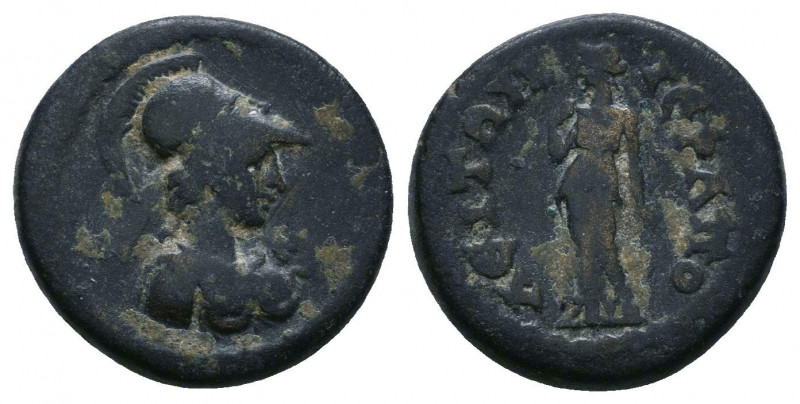 Phrygia, Hierapolis Æ16. Autonomous Issue. Circa 2nd Century AD. Draped bust of ...