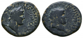 LYCAONIA. Iconium. Nero (54-68). Ae.
Obv: ΝЄΡωΝ ΚΑΙCΑΡ CЄΒΑCΤΟC.
Laureate head of Nero right.
Rev: ΚΛΑVΔЄΙΚΟΝΙЄωΝ.
Veiled head of Perseus right, with ...