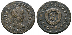 CILICIA. Tarsus. Caracalla (AD 198-217). AE . Choice XF, smoothing. Laureate, draped and cuirassed bust of Caracalla right / Ciliarch Crown decorated ...