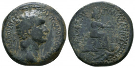 Roman Provincial Coins
CILICIA. Anazarbos. Domitian (81-96). Ae.
Obv: AYTO KAI ΘE(OY) YIΟΣ ΔΟΜΙTΙΑΝΟΣ ΣΕ ΓΕΡ.
Laureate head right.
Rev: ΚΑΙΣΑΡΕΩΝ ΠΡ Α...