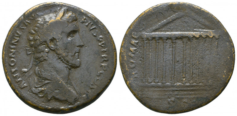 Antoninius Pius (138-161 AD). Æ Sestertius. Rome, 141 AD.
Obv. ANTONINVS AVG PIV...