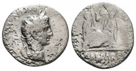 Augustus. 27 BC-14 AD. AR Denarius Struck 2 BC-4 AD. 

Weight: 3.3 gr
Diameter: 17 mm