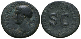 Drusus (Caesar, 19-23). Æ. Rome, Bare head l. R/ Legend around large SC. RIC I 45 

Weight: 10.1 gr
Diameter: 27 mm