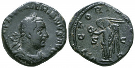 Valerian I Æ Sestertius. Rome, AD 253.

Weight: 17.6 gr
Diameter: 28 mm