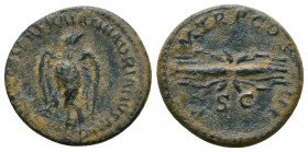 Hadrian. A.D. 117-138. AE quadrans

Weight: 3.0 gr
Diameter: 18 mm