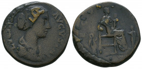 Lucilla (daughter of M. Aurelius) Æ Sestertius. Rome, AD 164-169 Ae.

Weight: 21.1 gr
Diameter: 29 mm