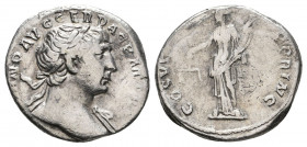 Trajan AR Denarius 98-117 . Rome. 

Weight: 3.3 gr
Diameter: 16 mm
