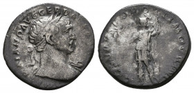 Trajan AR Denarius 98-117 . Rome. 

Weight: 3.1 gr
Diameter: 17 mm