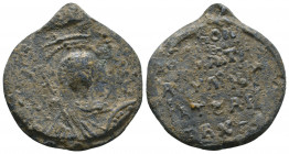 Byzantine Lead Seals, 7th - 13th Centuries.

Weight: 18.4 gr
Diameter: 28 mm