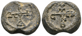 Byzantine Lead Seals, 7th - 13th Centuries.

Weight: 15,3 gr
Diameter: 25 mm