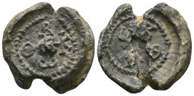 Byzantine Lead Seals, 7th - 13th Centuries.

Weight: 16.7 gr
Diameter: 26 mm