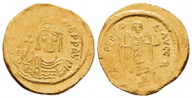 Maurice Tiberius (AD 582-602). AV solidus

Weight: 6.8 gr
Diameter: 21 mm