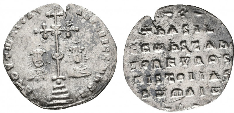 Basil II Bulgaroctonus (976-1025) - With Constantine VIII - AR Miliaresion (Cons...