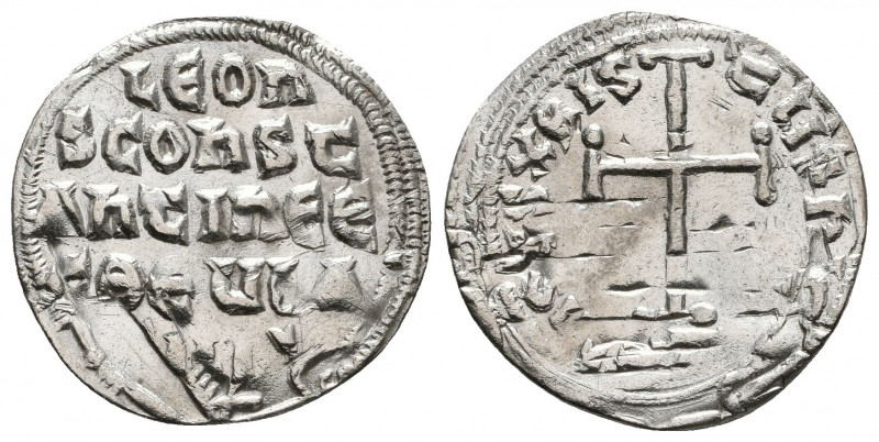 Leo V and Constantine AD 813-820. Constantinople. Miliaresion AR

Weight: 1.7 gr...