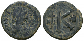 ANASTASIUS I, (A.D. 491-518), AE follis

Weight: 4.0 gr
Diameter: 20 mm