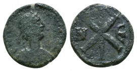 Justin I. 518-527. AE pentanummium 

Weight: 1.5 gr
Diameter: 13 mm