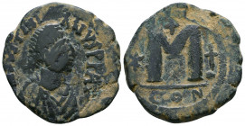 Justin I AD 518-527. Ae. Follis

Weight: 15.1 gr
Diameter: 30 mm