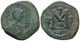 Justin I AD 518-527. Ae. Follis

Weight: 15.5 gr
Diameter: 32 mm