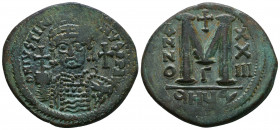Justinian I 527-565 AD, AE follis,

Weight: 18.9 gr
Diameter: 34 mm