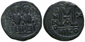 Justin II and Sophia 565-578. AE follis.

Weight: 11.6 gr
Diameter: 28 mm