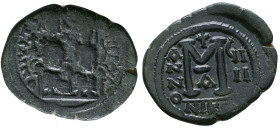 Justin II and Sophia 565-578. AE follis.

Weight: 12.9 gr
Diameter: 26mm