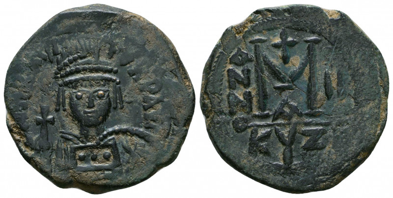 Maurice Tiberius, 582-602. Follis 

Weight: 10.7 gr
Diameter: 27 mm