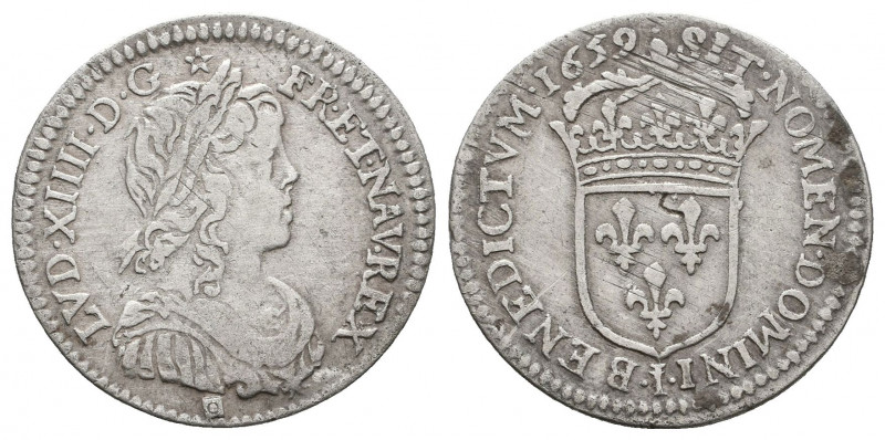 FRANCE. Louis XIV (1643-1715) Ar.

Weight: 2.3 gr
Diameter: 21 mm