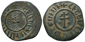 Armenian Kingdom, Cilician Armenian Coin. AE.

Weight: 6.4 gr
Diameter: 26 mm