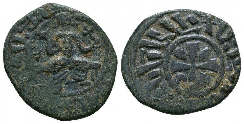 Armenian Kingdom, Cilician Armenian Coin. AE.

Weight: 4.4 gr
Diameter: 20 mm