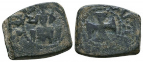 Armenian Kingdom, Cilician Armenian Coin. AE.

Weight: 4.6 gr
Diameter: 18 mm