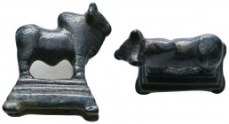 Roman Bronze Bull Statue , Circa 1st - 2nd Century AD.

Weight: 42.0 gr
Diameter: 32 mm