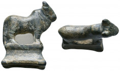 Roman Bronze Bull Statue , Circa 1st - 2nd Century AD.

Weight: 50+ gr
Diameter: 40 mm
