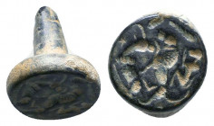 Ancient Bronze Seal Amulet,

Weight: 10.4 gr
Diameter: 20 mm