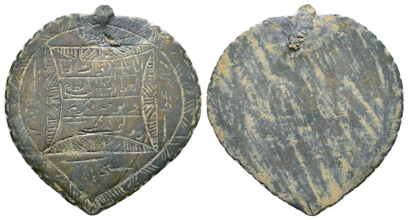Islamic Talisman Pendant,

Weight: 17.4 gr
Diameter: 49 mm