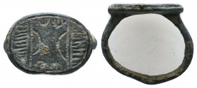 Ancient Roman Bronze Ring 

Weight: 8.3 gr
Diameter: 23 mm