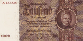 Deutsches Reich bis 1945
Deutsche Reichsbank 1924-1945 1000 Reichsmark 22.2.1936. Serie G / A Ro. 177 I