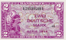 Bundesrepublik Deutschland
Bank deutscher Länder 1948-1949 2 DM 1948. Serie A / A Ro. 234 a I-